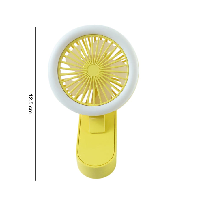 Portable Rechargeable Mini Table Fan with LED Light (1 Pc) by Your Brand