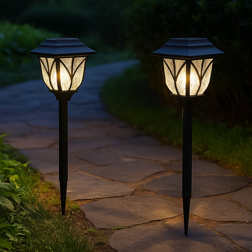 Solar Pathway Lights Outdoor Garden Lights (2 Pcs Set) by Your Brand