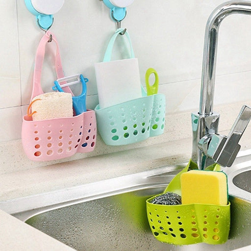 Adjustable Kitchen Bathroom Water Drainage Basket with Faucet Sink Caddy by Your Brand
