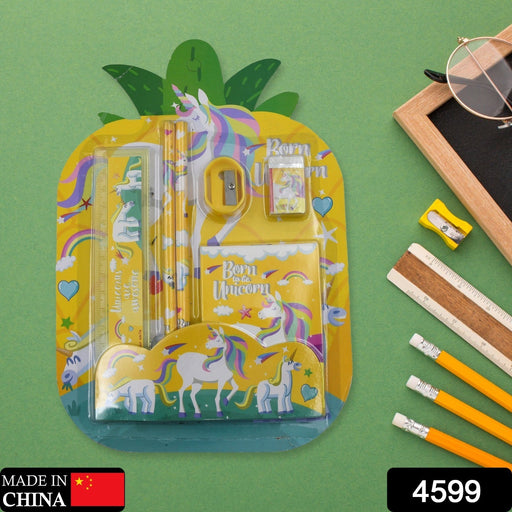 Stationery Set for School & Office with Pencil & Ruler (Gift, 6 Pc) by Your Brand