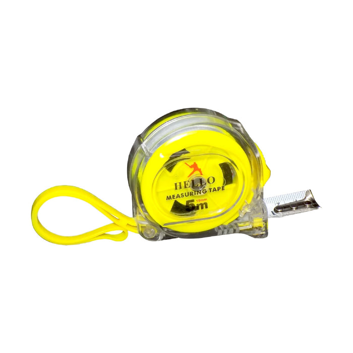 Professional Measuring Tape- 5 Meter Yellow & Orange Colour (1 Pc) by Your Brand