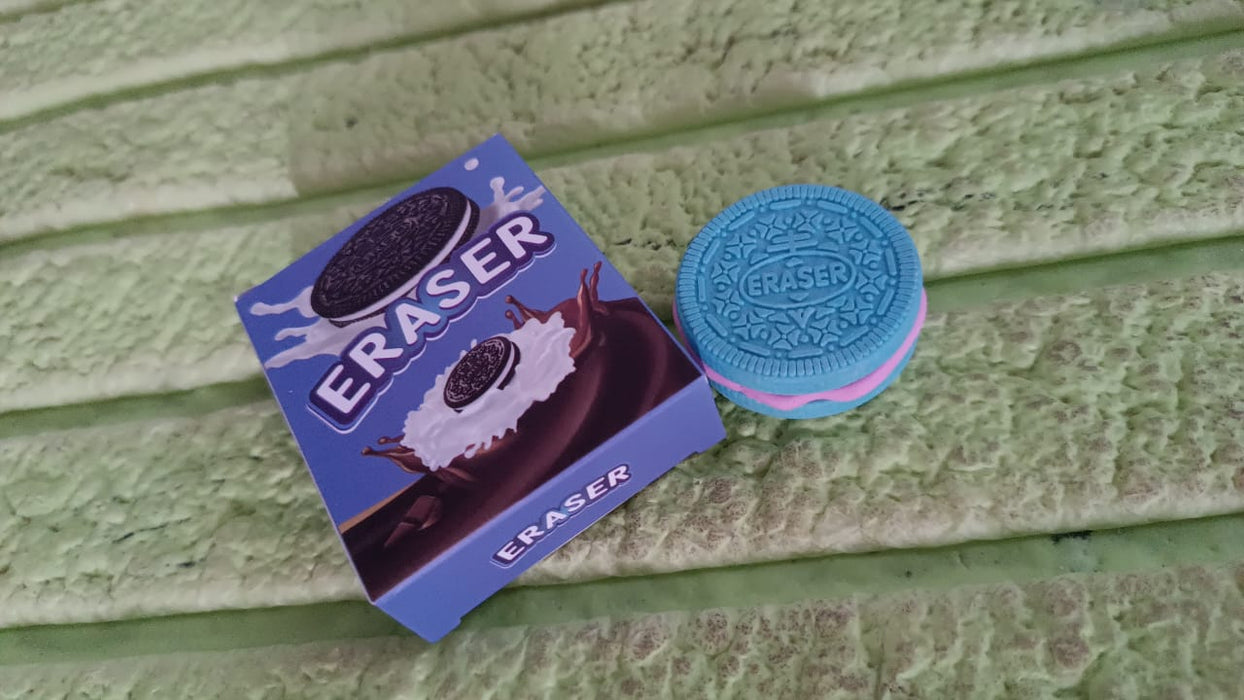 Biscuit Shape Eraser Unique Designs & Patterns (1 Pc) by Your Brand