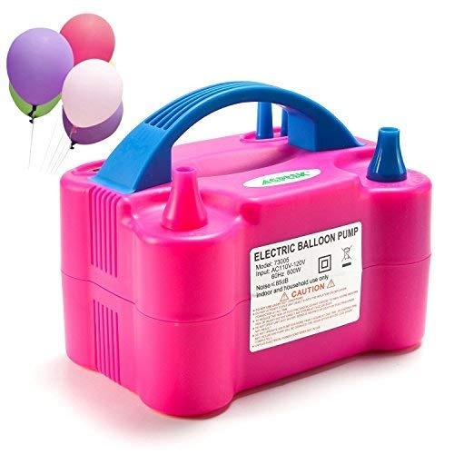 Portable Dual Nozzle Electric Balloon Blower Pump Inflator by Your Brand