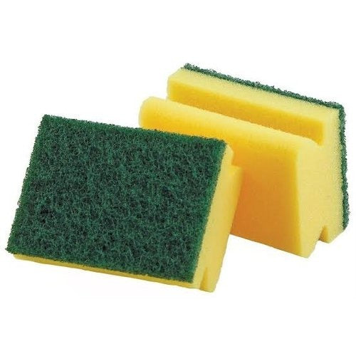 Scrub Sponge 2 in 1 Pad for Kitchen, Sink, Bathroom Cleaning Scrubber by Your Brand