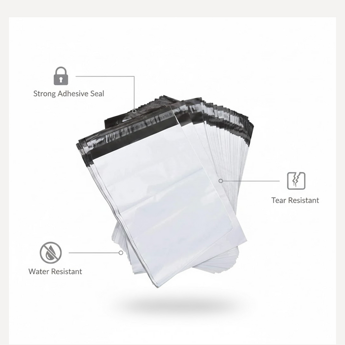 Tamper Proof Courier Bags(12X14 PLAIN 180 POD M1) - 100 pcs by Your Brand