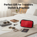Portable Travel Hand Pouch / Shaving Kit Bag for Multipurpose Use (Red) by Your Brand