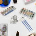 Paint by Number Kits 2 Set 21 Number Color, 6 paint brushes (2 Set) by Your Brand