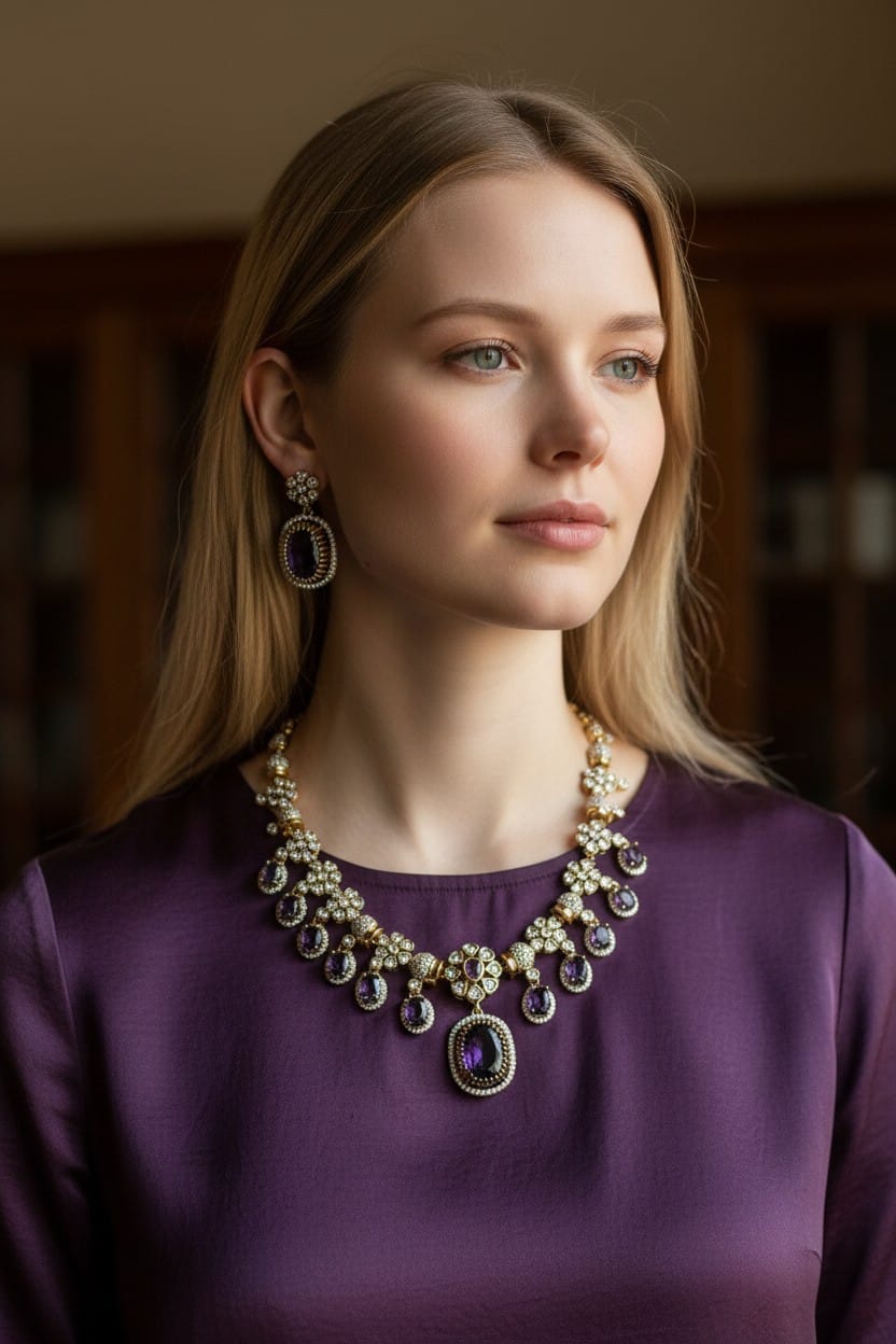 Zia Drop Victorian Necklace Set