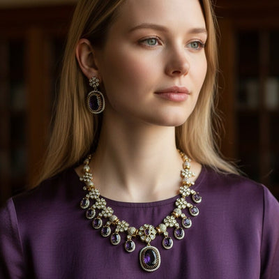 Zia Drop Victorian Necklace Set