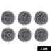 Round Shape Stainless Steel Scrubber (Pack of 6) by Your Brand