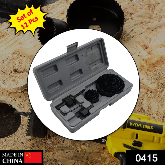 12 pcs 19-64mm Hole Saw Kit by Your Brand
