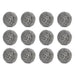 Round Shape Stainless Steel Ball Scrubber (Pack of 12) by Your Brand