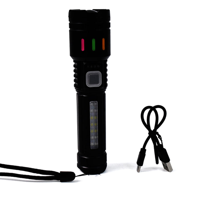 Led Torch High Lumens Fast Charging Flashlight / Torch with Far & Near Zoom (1 Pc) by Your Brand