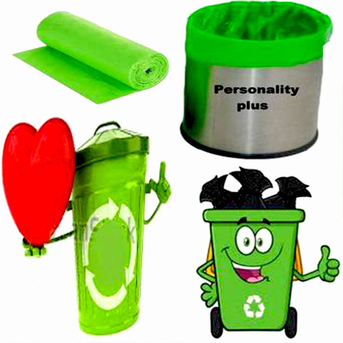 Bio-degradable Eco-Friendly Garbage Bags Rolls (24x32 inch, 1 Pc, Mix Color) by Your Brand