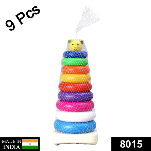 Plastic Baby Kids Teddy Stacking Ring Jumbo Stack Up Educational Toy 9pc by Your Brand