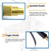Trigger hose nozzle in gold, durable with lever action for water spraying.