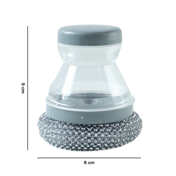 soap filled dish brush