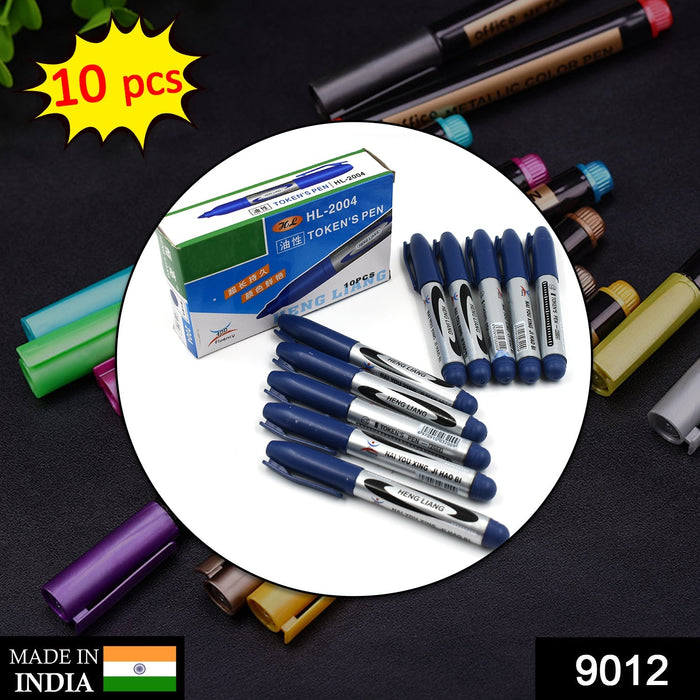 10Pc Permanent Blue Marker and pen used in studies by Your Brand