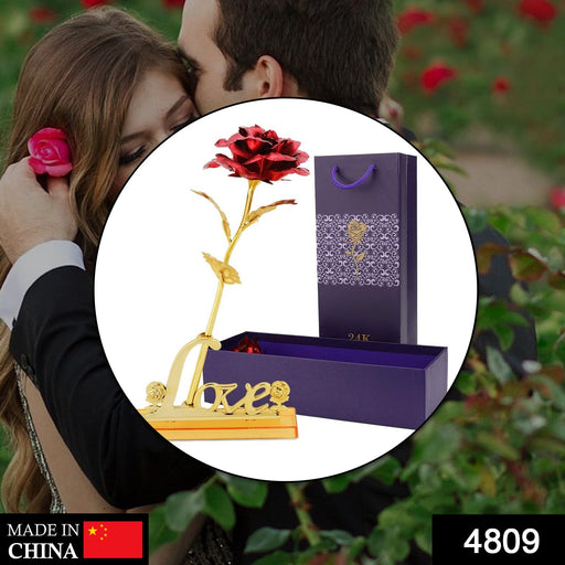 24k Gold Rose,hicoosee Gold Foil Plated Rose with LOVE Stand and Gift Box by Your Brand