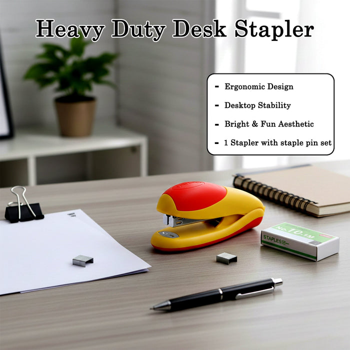 Heavy-Duty Desktop Stapler with Staple Pin Set by Your Brand