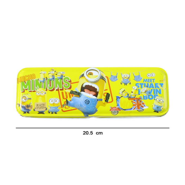 Cartoon -Themed Metal Pencil Box with Cute Design (1 Pc, Mix Design) by Your Brand