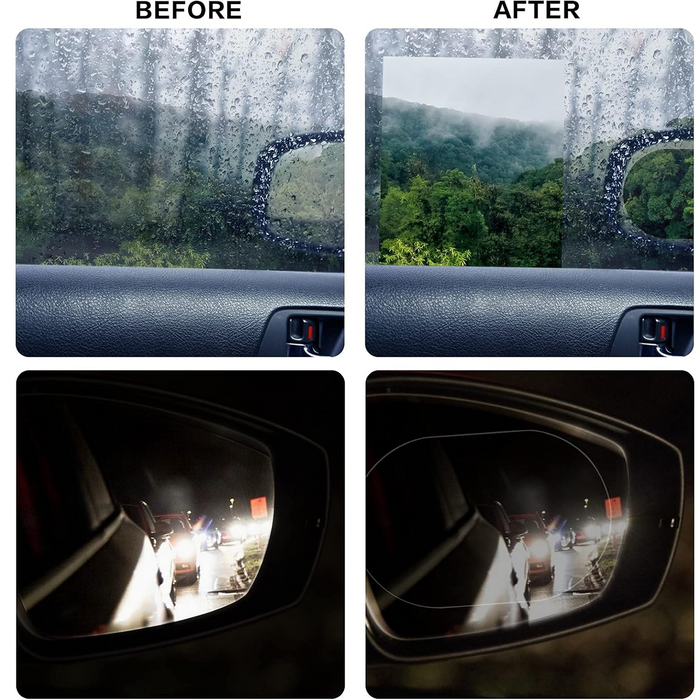  Anti-Fog Anti-Scratch Rearview Mirror Film HD - scale and size reference