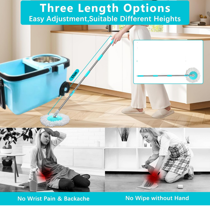Premium 360° Spin Cleaning Mop Set by Your Brand