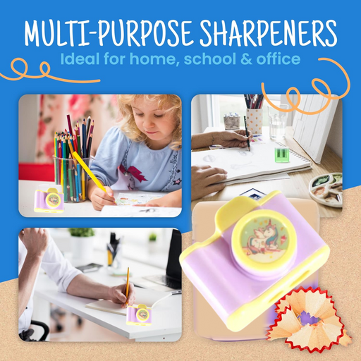 Camera Shape Pencil Sharpener – Stylish Lightweight Sharpener for Kids & Office by Your Brand