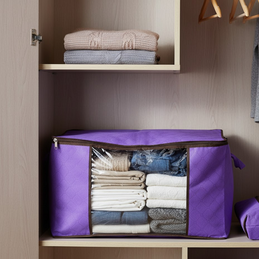 Clothing storage bag zipper, non-woven storage bag storing the clothes and sarees by Your Brand