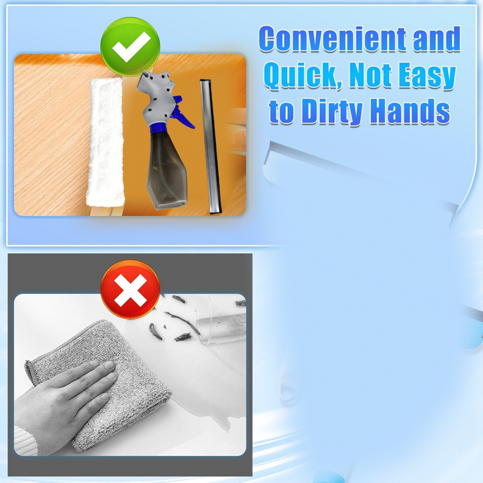 Plastic Easy Glass Cleaner 3 in 1 Spray Type Cleaning Brush, Pack of 1 by Your Brand