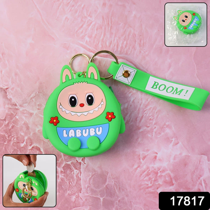 Cute Cartoon Character Coin Pouch with Keychain & Wrist Strap by Your Brand