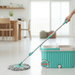 Spin Mop with Bigger Wheels and Plastic Auto Fold Handle for 360 Degree Cleaning by Your Brand