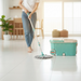 Spin Mop with Bigger Wheels and Plastic Auto Fold Handle for 360 Degree Cleaning by Your Brand