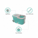Spin Mop with Bigger Wheels and Plastic Auto Fold Handle for 360 Degree Cleaning by Your Brand