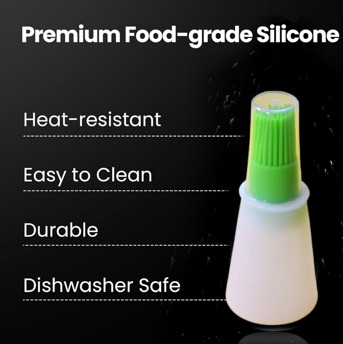 Silicone Cooking Oil Bottle With Basting Brush (Cap Not Include) by Your Brand