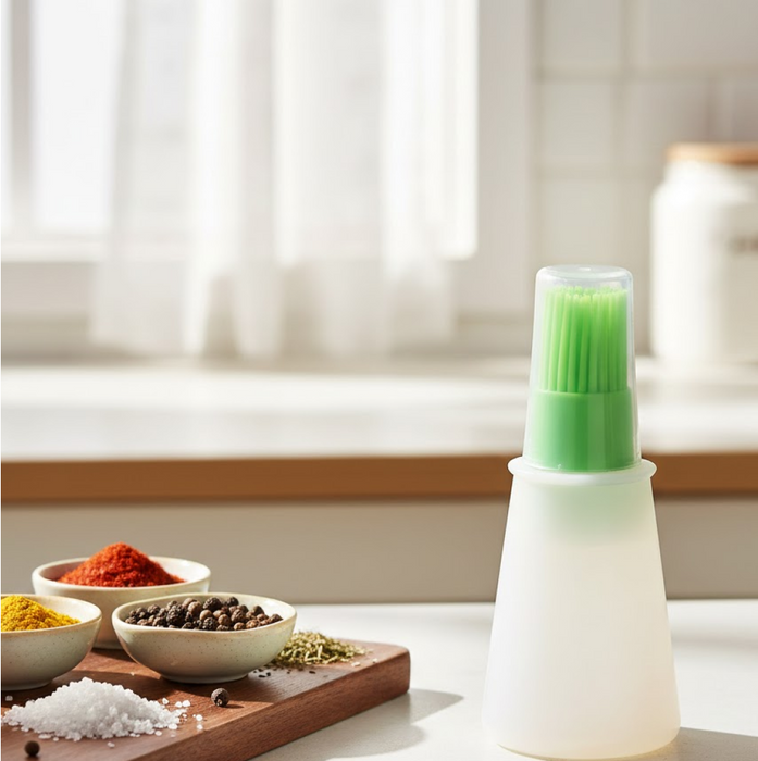 Silicone Cooking Oil Bottle With Basting Brush (Cap Not Include) by Your Brand