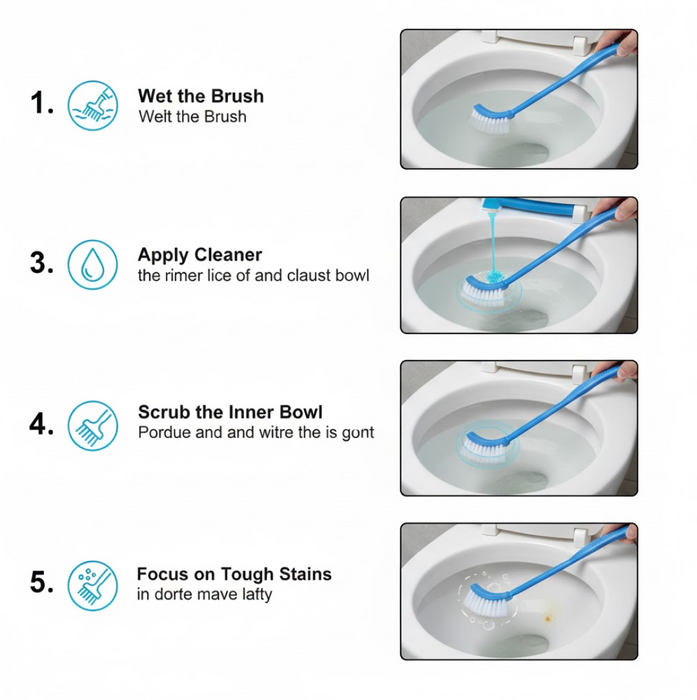 Single Sided Bristle Plastic Toilet Cleaning Brush by Your Brand