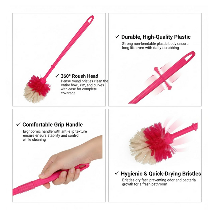Plastic Round Toilet Cleaner Brush by Your Brand