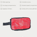 Portable Travel Hand Pouch / Shaving Kit Bag for Multipurpose Use (Red) by Your Brand