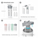 4 in 1 Travel Dispenser Bottle Set Travel Refillable Cosmetic Containers Set by Your Brand