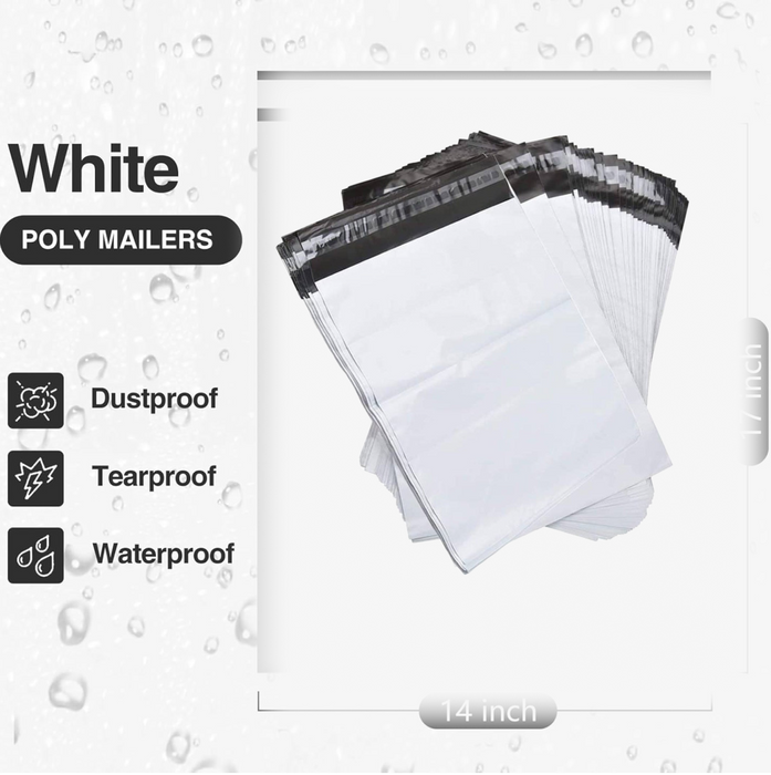Tamper Proof Courier Bags(12X14 PLAIN 180 POD M1) - 100 pcs by Your Brand