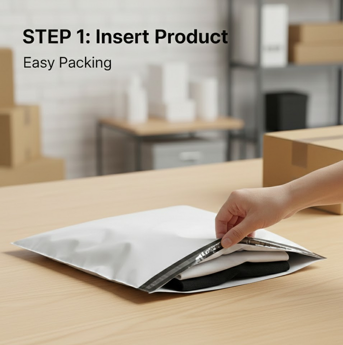 Tamper Proof Courier Bags(09X12 PLAIN 180 POD M1) - 100 pcs by Your Brand