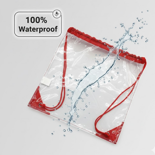 Transparent Waterproof Plastic Stadium Bag – Gym, Travel & Sports by Your Brand