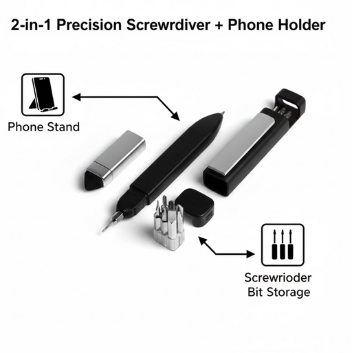 Pen-Shaped Phone Holder with Screwdriver Sets by Your Brand