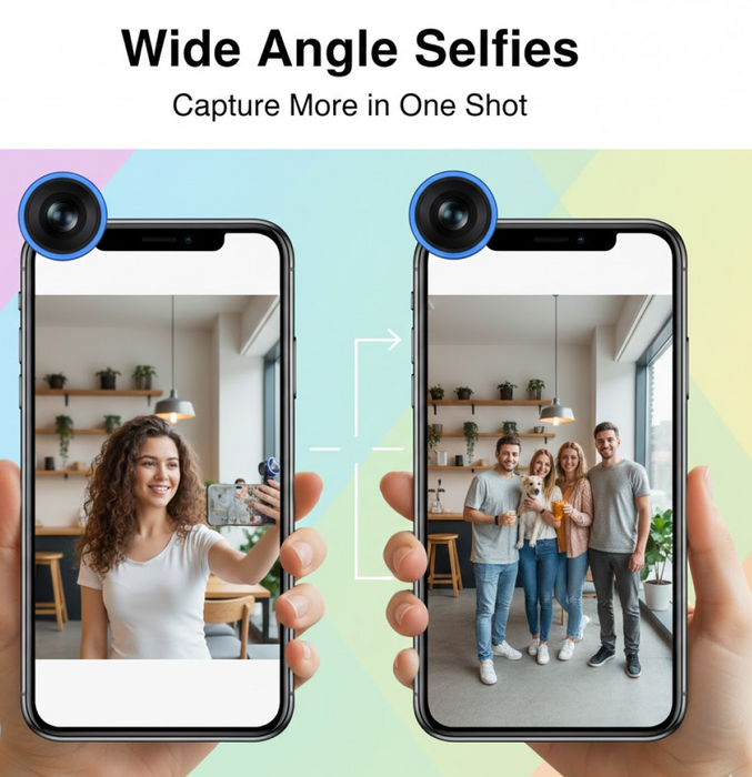 Universal Clip-On Selfie Camera Lens (1 Set) by Your Brand