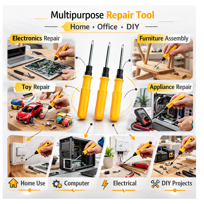 2 in 1 Multipurpose Screwdriver in Single Instrument by Your Brand