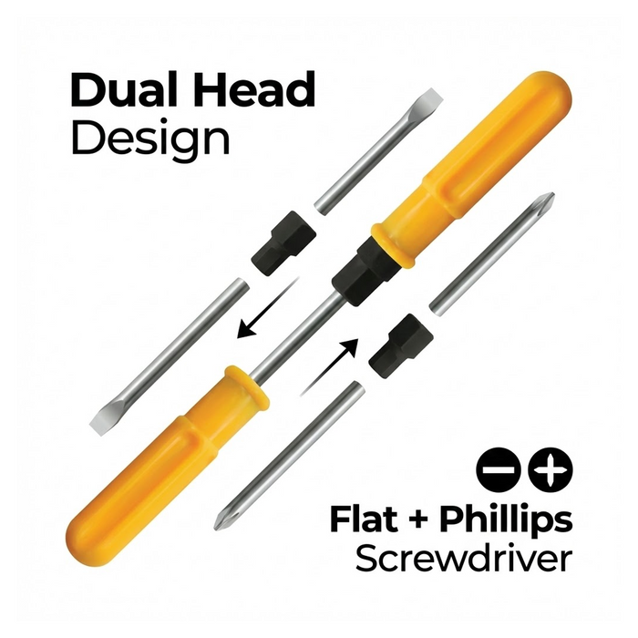 2 in 1 Multipurpose Screwdriver in Single Instrument by Your Brand