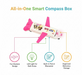 Multi-Functional Airplane-Shaped Compass Box with LED Light and Built-in Sharpener by Your Brand