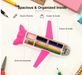 Multi-Functional Airplane-Shaped Compass Box with LED Light and Built-in Sharpener by Your Brand