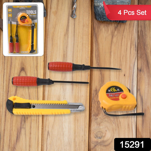 4 In 1 Hand Tool Kit Maintenance Repair Kits (1 Set) by Your Brand